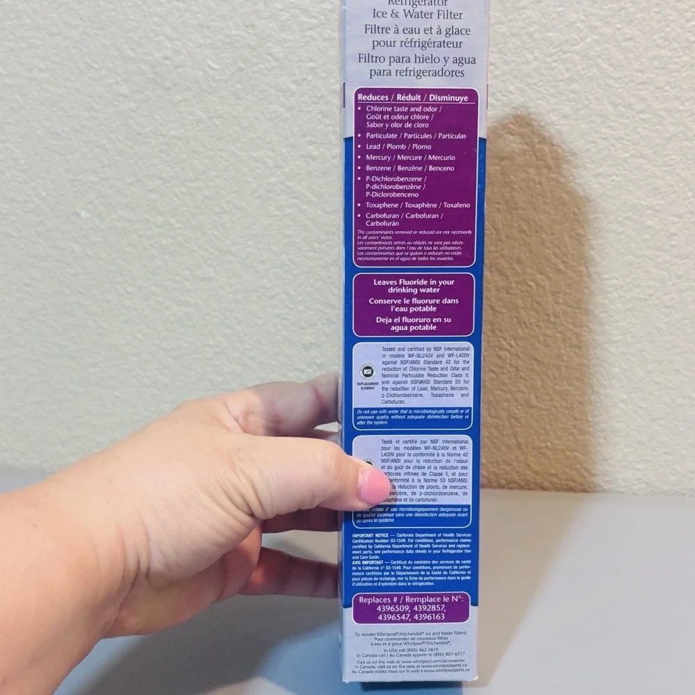 Kitchen Aid Home Refrigerator Ice & Water Filter Sealed in Box  #4396508